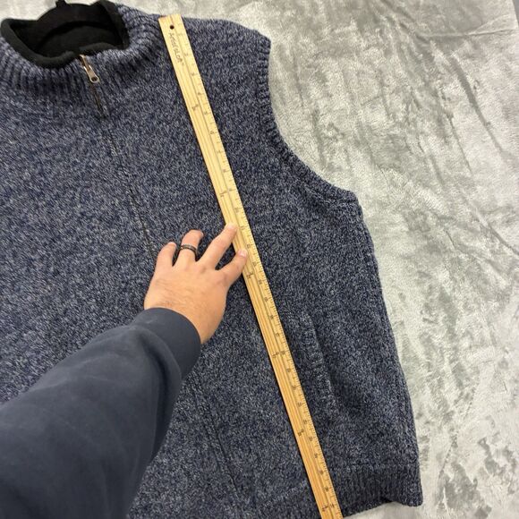 Pendleton Shetland Wool Full Zip Vest Size XL Reversible Fleece Washable Preppy - Picture 3 of 6